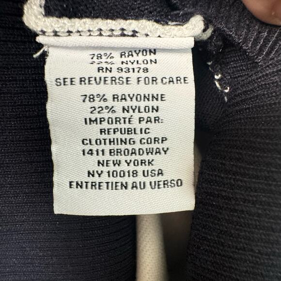 Magaschoni Navy & White Dolman Sleeve Sweater | Size Medium - Picture 5 of 6